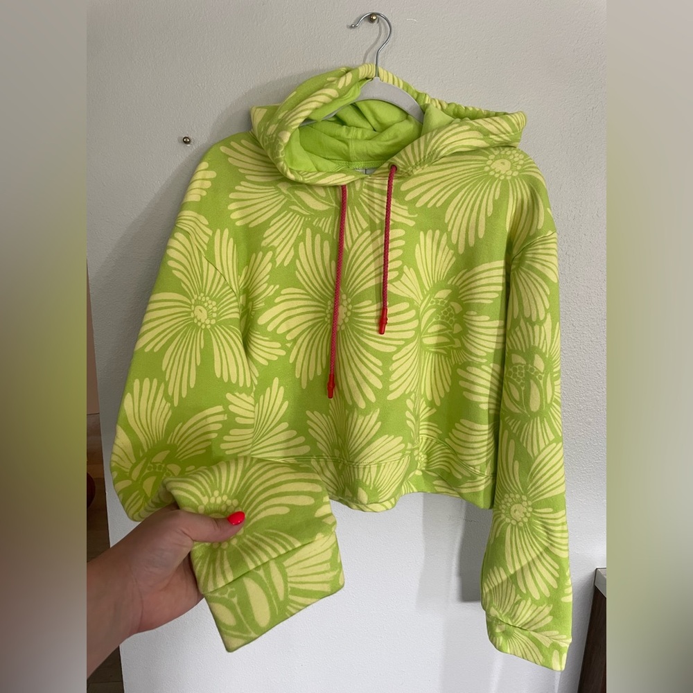 Farm Rio x Anthropologie Printed Cropped Hooded Sweatshirt - Picture 5 of 6